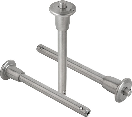 Kipp K0641.02510060 KUGELSPERRBOLZEN M. PILZKNOPF EDELSTAHL, D1=10, L=60, SELBST - KIPP K0641 Kugelsperrbolzen mit Pilzknopf Edelstah