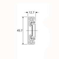 Accuride DB3832-0015 Teleskopschienen 100% Vollauszug, 12,7x45,7, SL 148,TR 140, 39kg, schwarz verzinkt - 3832 HDSC Accuride Teleskopschiene Profil