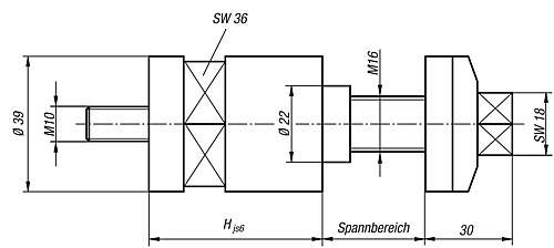Norelem 04395-4067 SPANNSCHRAUBE ZU AUFSPANNBOLZEN, - Norelem 04395 Spannschrauben