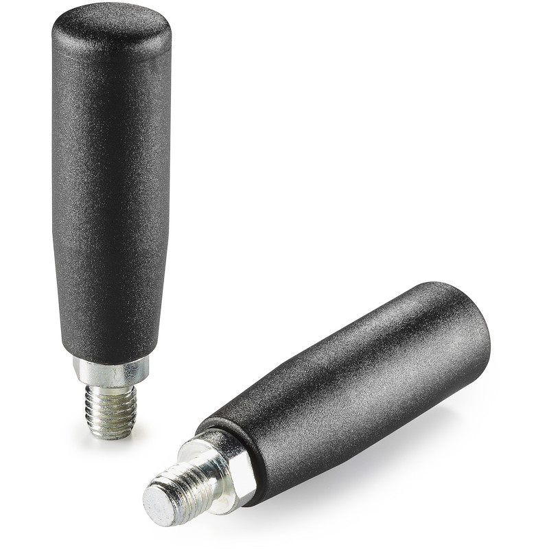 Leschhorn M145 Drehbare Zylindergriffe  H 89; d 20; Gewinde d1 M10X15; Kunststoff PA, schwarz - LE M145 Drehbare Zylindergriffe-EcoLine-Abbildung