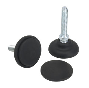 Leschhorn P901C Gelenkfüße  D 40; R 12,5; Gewinde d1 M08; Kunststoff PA, schwarz, Schafttyp A - LE P901C Gelenkfuesse - Edelstahl-EcoLine-Abbildung