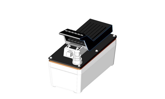 DESTACO 70130 Luft-Hydraulik-Pumpe Betriebsdruck max. 210 bar, Übersetzungsverhältnis 1:30, Fusspedal - DESTACO 70130-1 Luft-Hydraulik-Pumpe