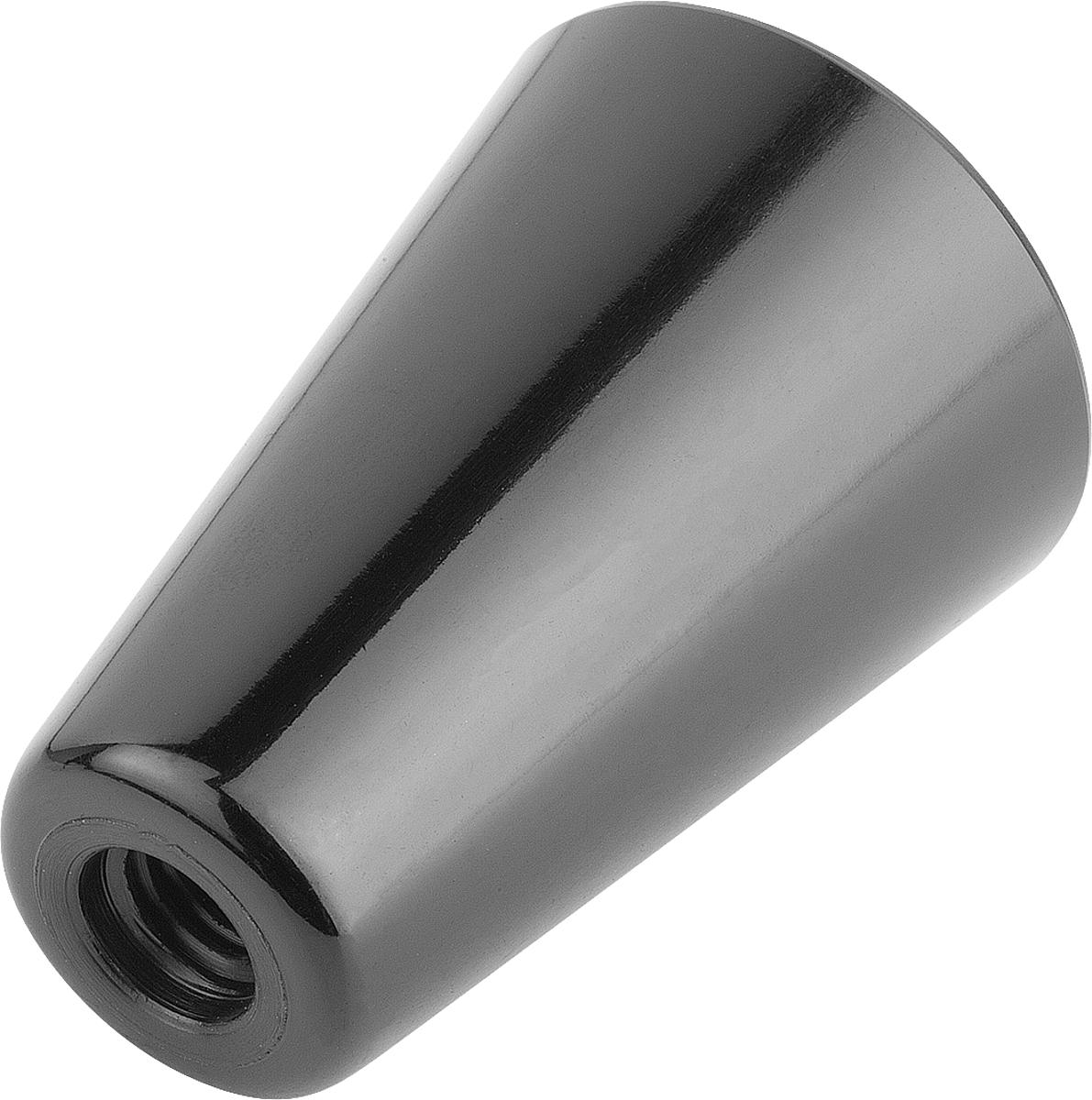 Norelem 06251-06 KONUSKNOPF FESTSTEHEND D=M06, D1=25, DUROPLAST SCHWARZ - 06251-06 KONUSKNOPF FESTSTEHEND D M06 - D1 25 - DUROPLAST SCHWARZ