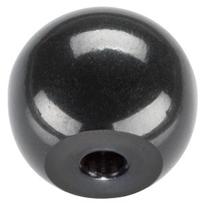Halder 24560.0232 Kugelknopf DIN 319 Ø 32 mit konischer Bohrung, Form M,  schwarz - Kugelknoepfe Kugelknopf DIN 319 - Durchmesser 20 - mit Pressstoffgewinde - Form C - schwarz