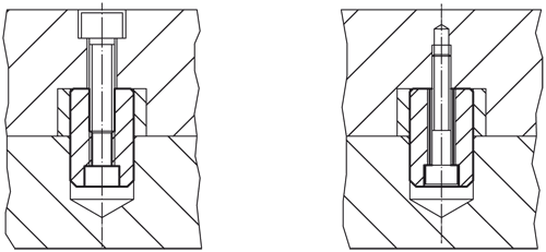 Halder 23110.0540 Zentrierbolzen  Ø 50 x 45 - Zentrierbolzen Zentrierbolzen - Durchmesser 25 x 35