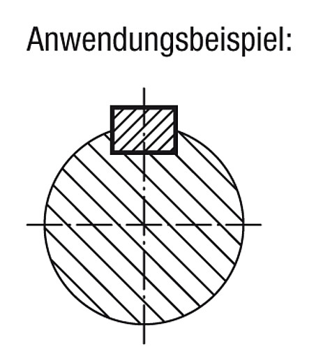 DIN 6885 A Passfedern rundstirnig