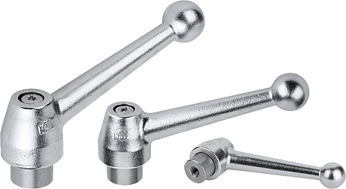 unlackiert verstellbarer Klemmhebel M12x50 Edelstahl 
